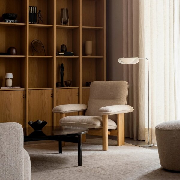 Audo CPH Stříbrná kovová stojací lampa AUDO WING 118 cm