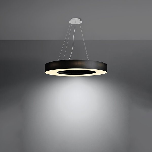 Sollux Lighting Lustr SATURNO SLIM 70 černý