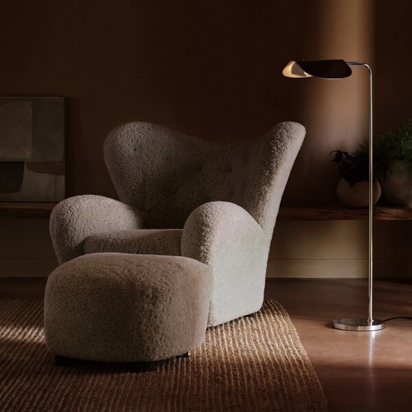 Audo CPH Stříbrná kovová stojací lampa AUDO WING 118 cm