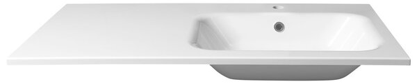 Sapho Sapho, ARECA umyvadlo 110x50cm, litý mramor, pravé, bílá, AC101R