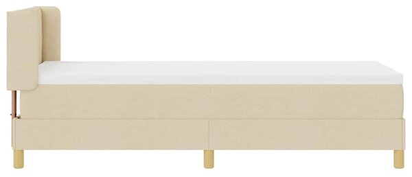 Postel s boxspringem s čelo Krémová 200 x 80 cm textil 3341326