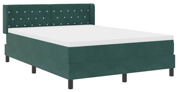 Postel s boxspringem s čelo Tmavě zelená 200 x 140 cm samet 3341417