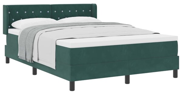 Postel s boxspringem s čelo Tmavě zelená 200 x 140 cm samet 3341417