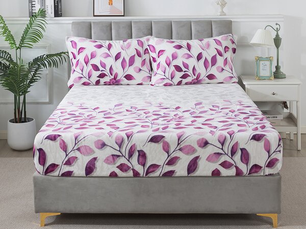 XPOSE® Mikroplyšové prostěradlo IVANKA Exclusive - fialové 90x200 cm