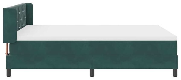 Postel s boxspringem s čelo Tmavě zelená 200 x 140 cm samet 3341417