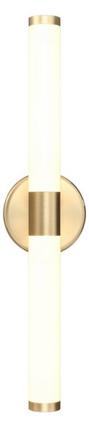 Maytoni Nástěnné LED svítidlo Axis, zlatá barva, výška 35,6 cm, Mosaz / zlato, Obývací pokoj / jídelna, Hliník, Moderní