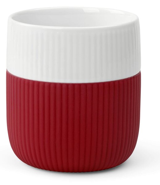 Porcelánový hrnek Fluted Contrast Crimson 350 ml