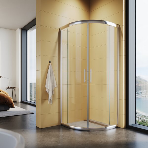 SONNI čtyřhranný rohový vstup 80x80 cm kulatý sprchový kout posuvné dveře sprchový kout sprchový kout