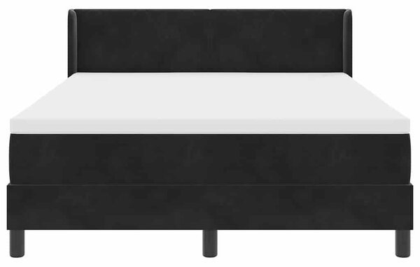 Postel s boxspringem s čelo Černý 200 x 160 cm samet 3341530