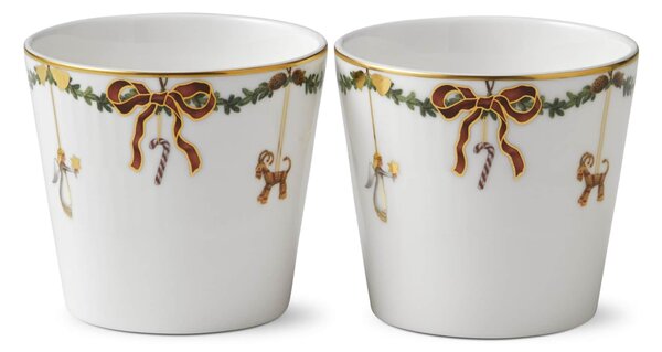 Porcelánové hrnečky Star Fluted Christmas 300 ml – set 2 ks