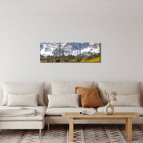 Obraz - Maroon Peak (s hodinami) (90x30 cm)