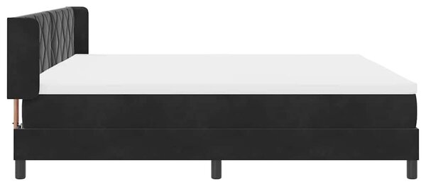 Postel s boxspringem s čelo Černý 200 x 200 cm samet 3341542