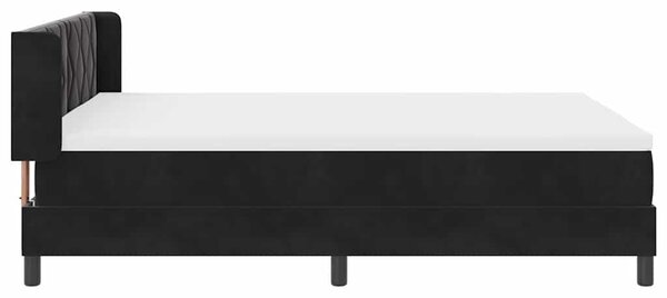 Postel s boxspringem s čelo Černý 200 x 160 cm samet 3341530
