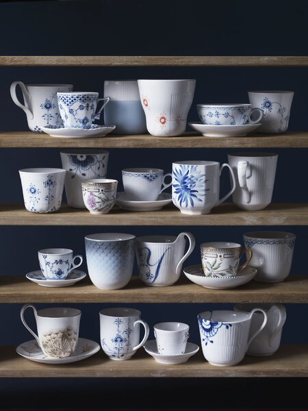 Porcelánový hrnek s ouškem Blue Fluted Mega 380 ml – set 2 ks