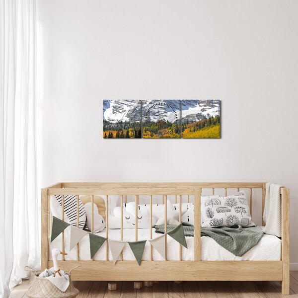 Obraz - Maroon Peak (s hodinami) (90x30 cm)