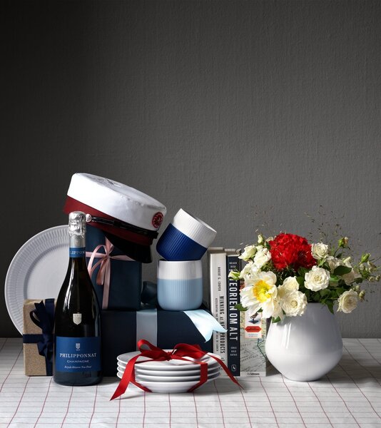 Porcelánový hrnek Fluted Contrast Mega Blue 350 ml