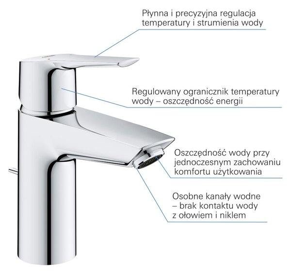 Grohe Start umyvadlová baterie stojící StarLight Chrome 24209002