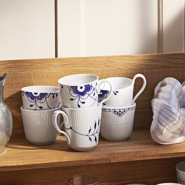 Porcelánový hrnek s ouškem Blue Fluted Mega 380 ml – set 2 ks