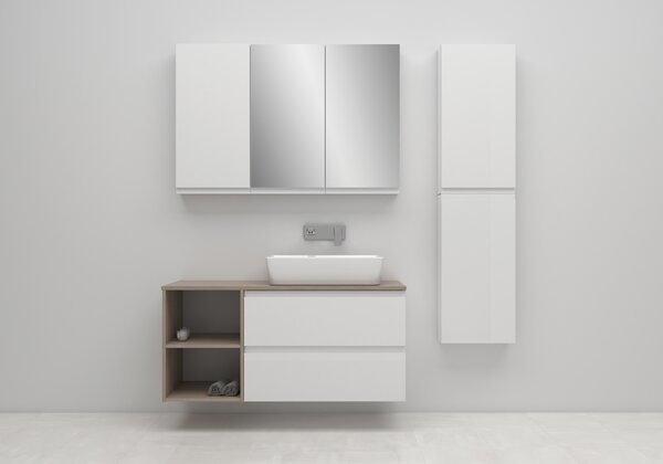 Cersanit Moduo skříňka 40x14.1x80 cm boční závěsná bílá K116-018