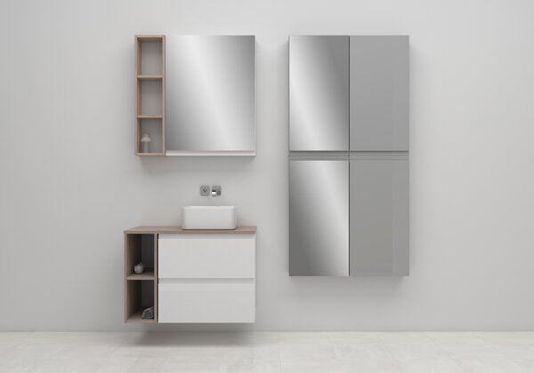 Cersanit Moduo skříňka 40x14.1x80 cm boční závěsná bílá K116-018
