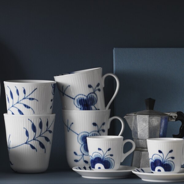 Porcelánový termo hrnek Blue Fluted Mega 390 ml