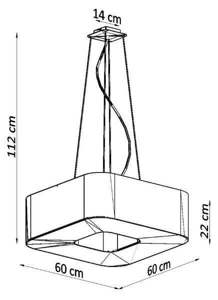Sollux Lighting Lustr URANO 60 černý
