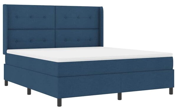 Postel s boxspringem s polštářem Modrá 200 x 180 cm textil 3341664
