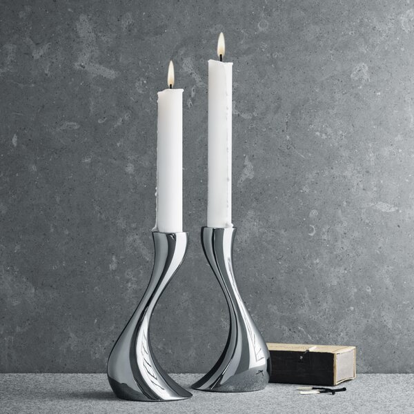 Svícen Cobra Mirror 16 cm – set 2 ks