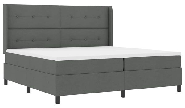 Postel s boxspringem s polštářem Tmavě šedá 200 x 200 cm textil 3341666