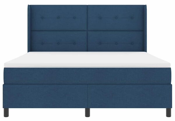 Postel s boxspringem s polštářem Modrá 200 x 180 cm textil 3341664