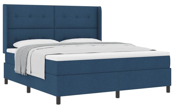 Postel s boxspringem s polštářem Modrá 200 x 180 cm textil 3341664