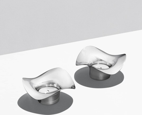 Svícen na čajovou svíčku Cobra Mirror – set 2 ks