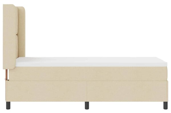 Postel s boxspringem s polštářem Krémová 200 x 80 cm textil 3341677