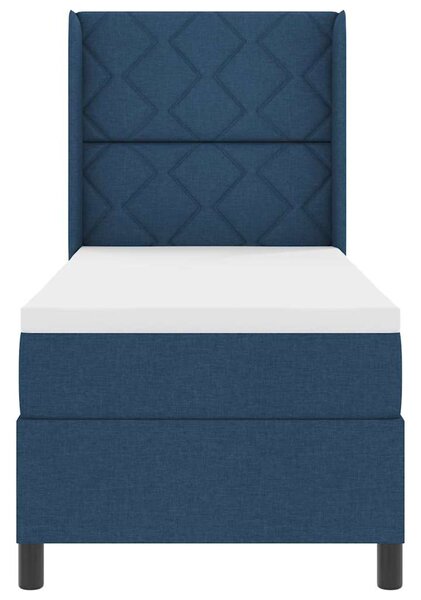 Postel s boxspringem s polštářem Modrá 200 x 80 cm textil 3341678