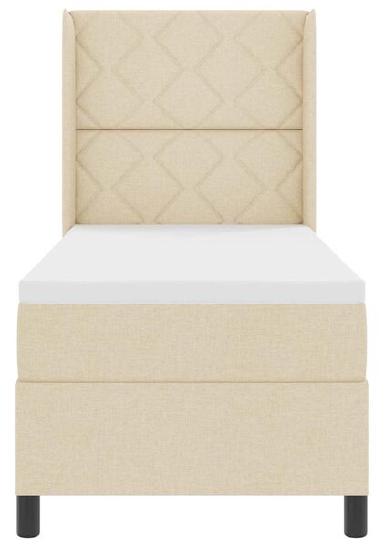 Postel s boxspringem s polštářem Krémová 200 x 80 cm textil 3341677