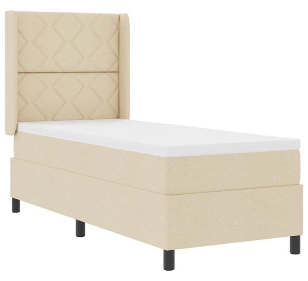 Postel s boxspringem s polštářem Krémová 200 x 80 cm textil 3341677