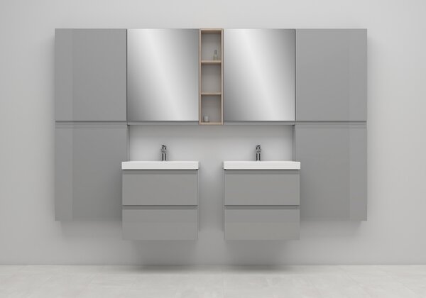 Cersanit Moduo skříňka 59.4x14.1x80 cm boční závěsná bílá S929-016