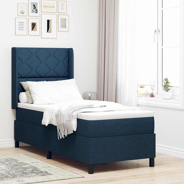 Postel s boxspringem s polštářem Modrá 200 x 80 cm textil 3341678