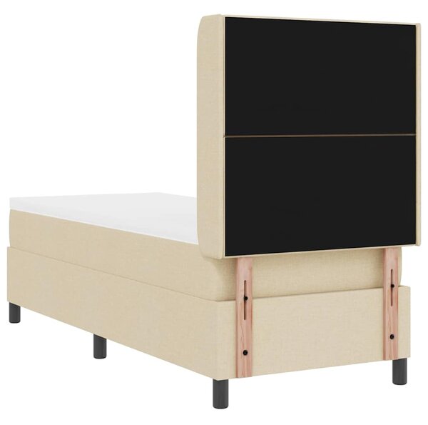 Postel s boxspringem s polštářem Krémová 200 x 80 cm textil 3341677