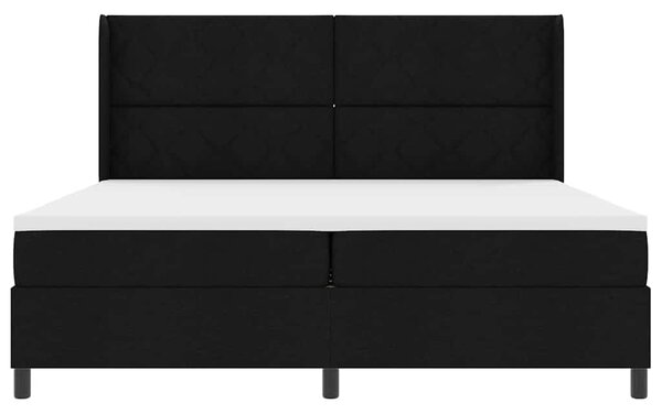 Postel s boxspringem s polštářem Černý 200 x 200 cm textil 3341730