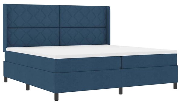 Postel s boxspringem s polštářem Modrá 200 x 200 cm textil 3341734
