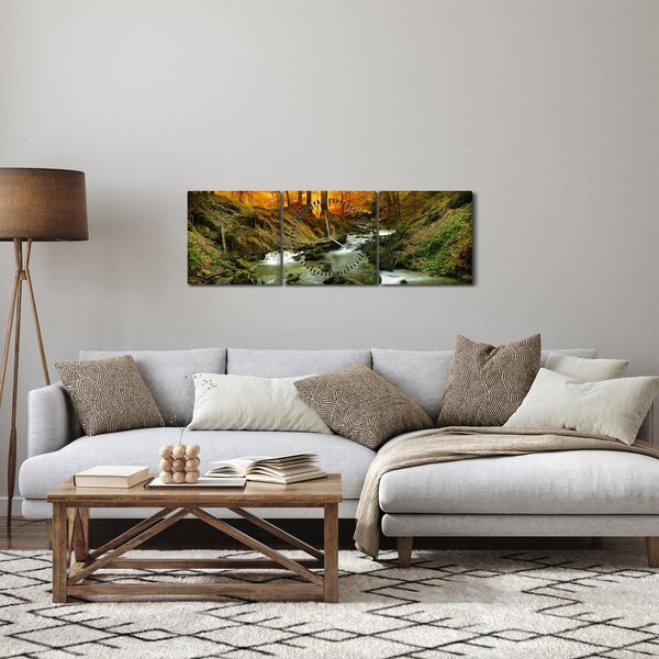 Obraz - Les (s hodinami) (90x30 cm)