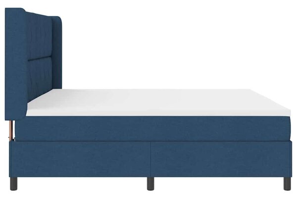 Postel s boxspringem s polštářem Modrá 200 x 200 cm textil 3341734
