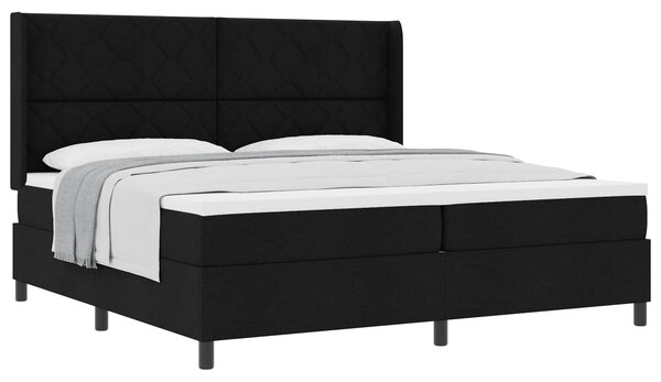 Postel s boxspringem s polštářem Černý 200 x 200 cm textil 3341730