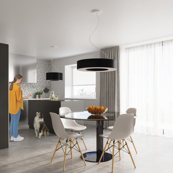 Sollux Lighting Lustr SATURNO 90 černý