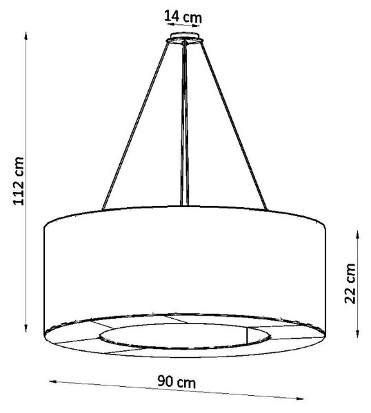 Sollux Lighting Lustr SATURNO 90 černý