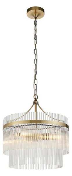 Endon 99167 - Lustr na řetězu MARIETTA 3xE14/7W/230V mosaz/čirá
