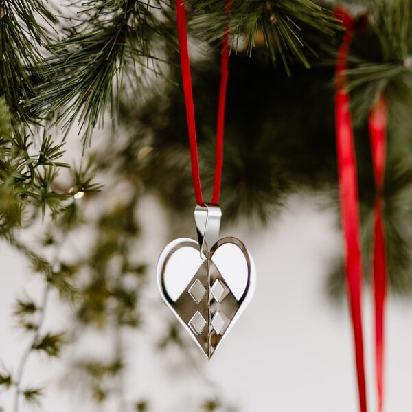 Vánoční ozdoba Holiday Heart Palladium 2025 – sběratelská edice