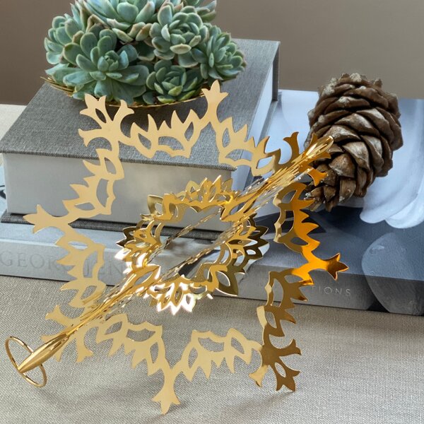 Pozlacená vánoční ozdoba / špice na stromeček Ice Flower
