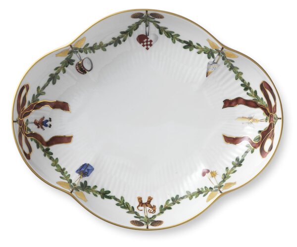 Vánoční servírovací talíř Star Fluted Christmas 22 cm